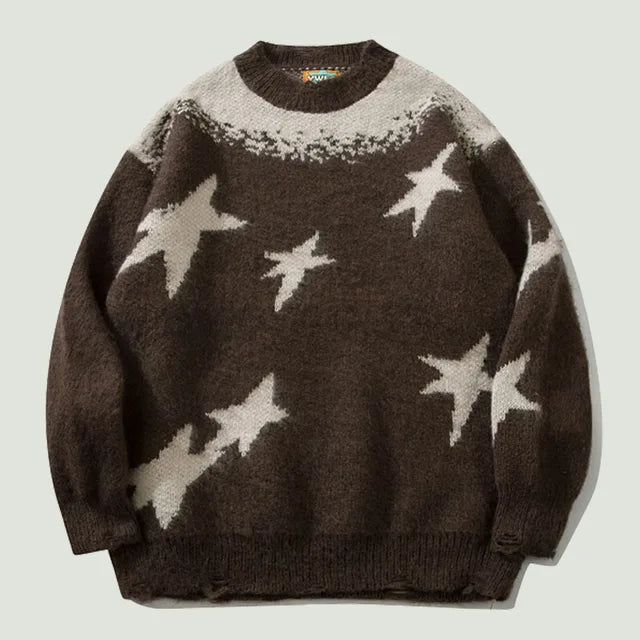 Star Graphic Oversized Sweater