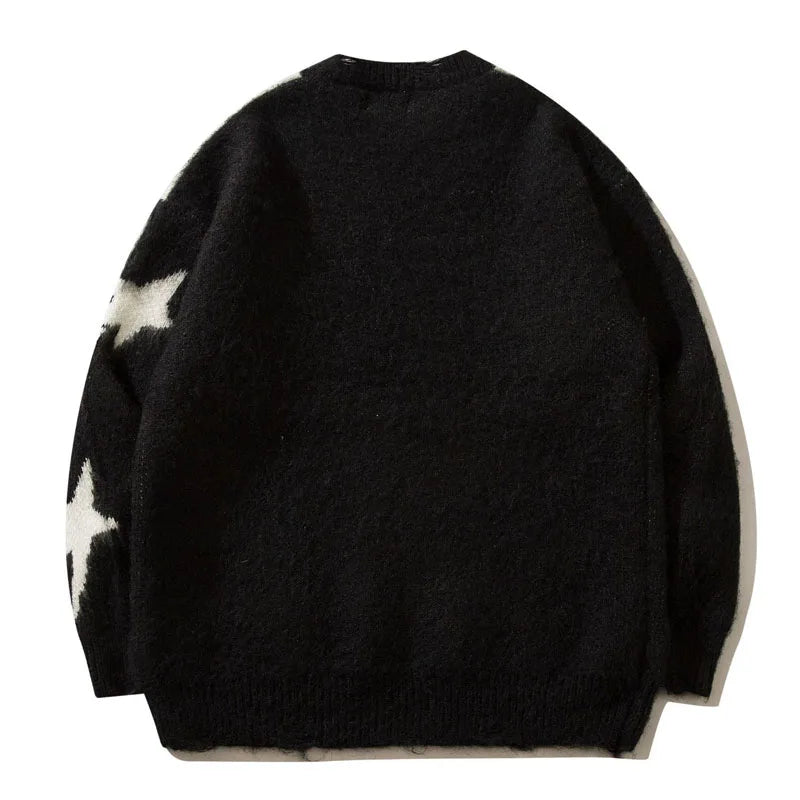 Star Graphic Oversized Sweater