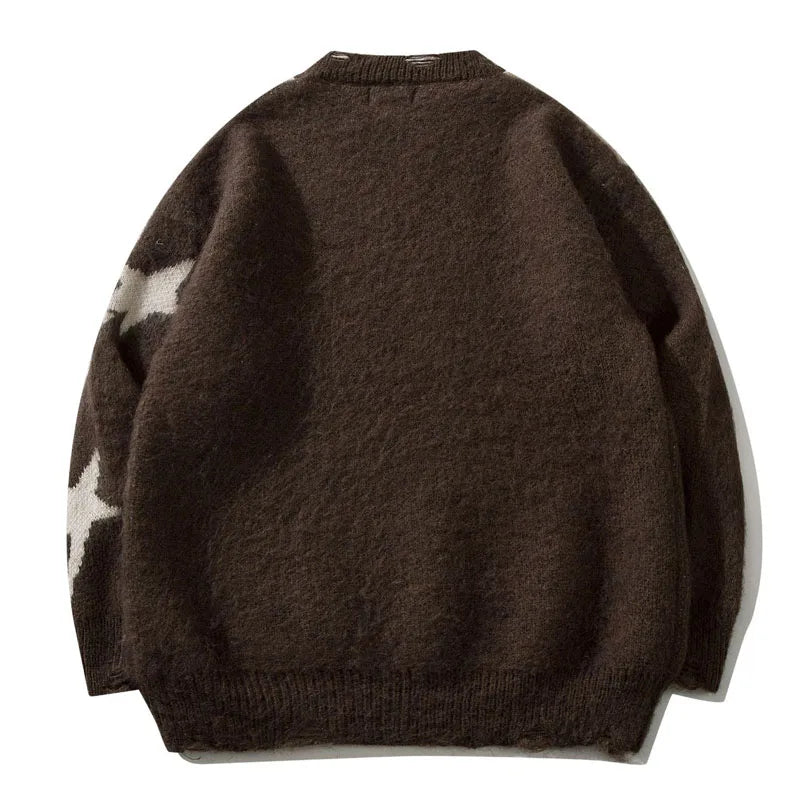 Star Graphic Oversized Sweater